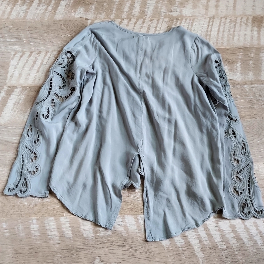Blush Noir Lace-up Top - Picture 3 of 15